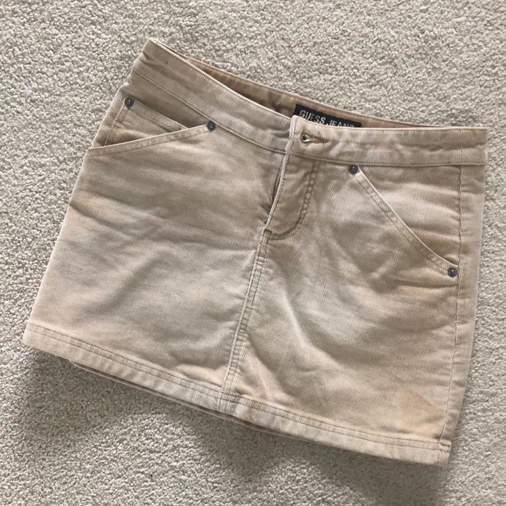 Guess Jeans Tan Corduroy Skirt